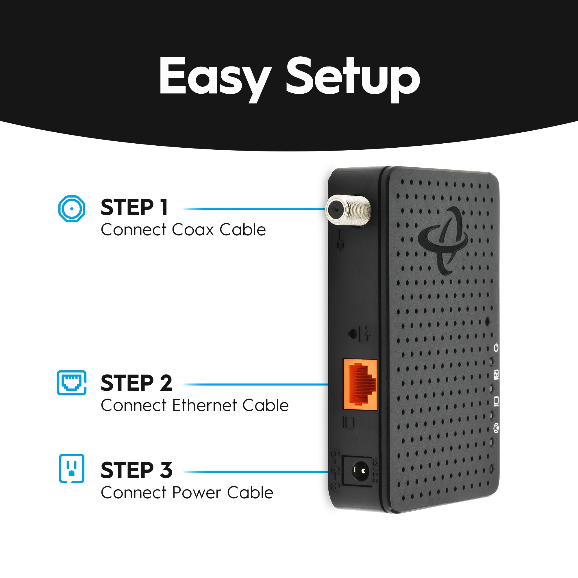 Hitron HTEM5 MoCA 2.5 Adapters - Coax to Ethernet for Fast 2.5 Gbps Wired Connections