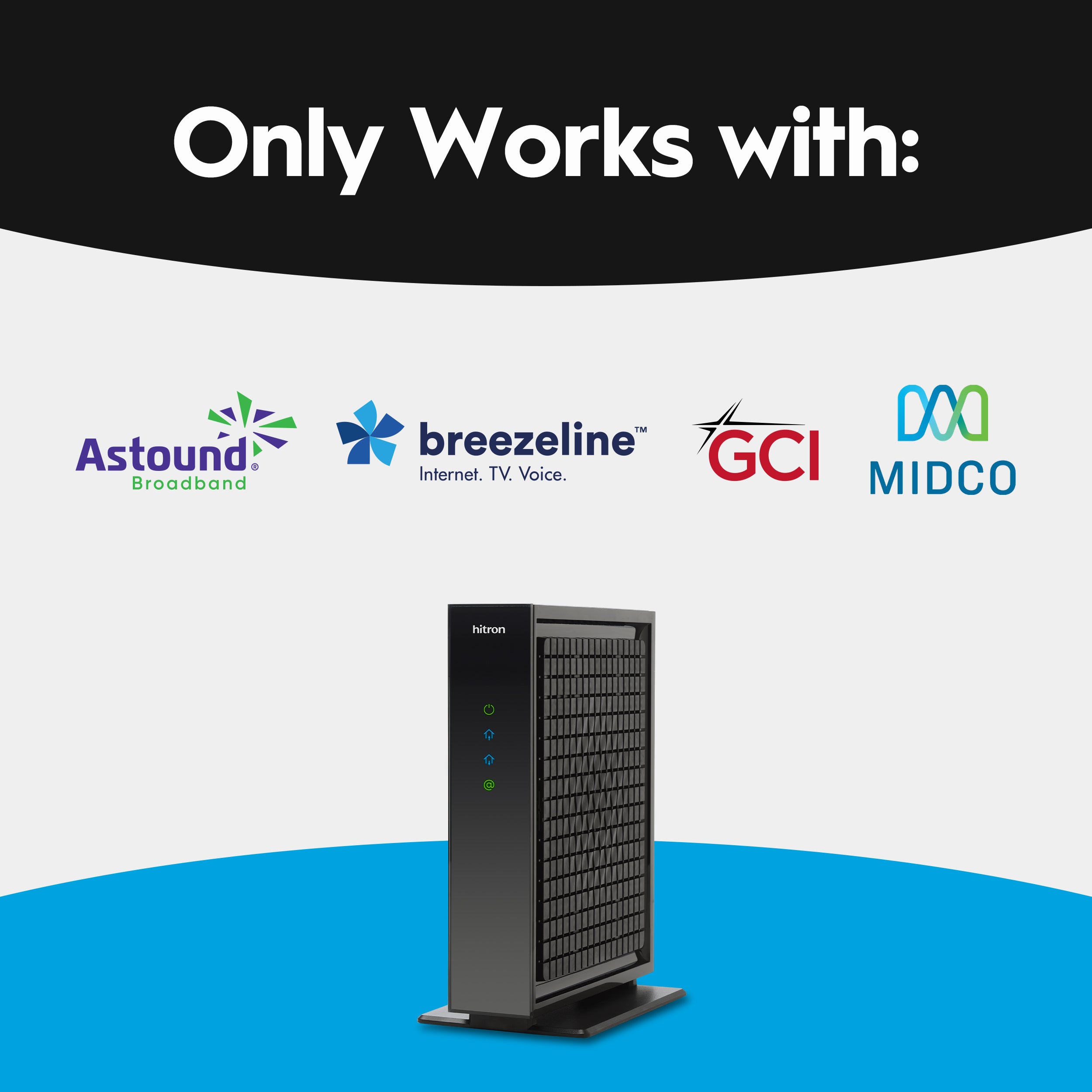 CODA57 DOCSIS 3.1 Cable Modem for Astound, Breezeline, GCI & Midco