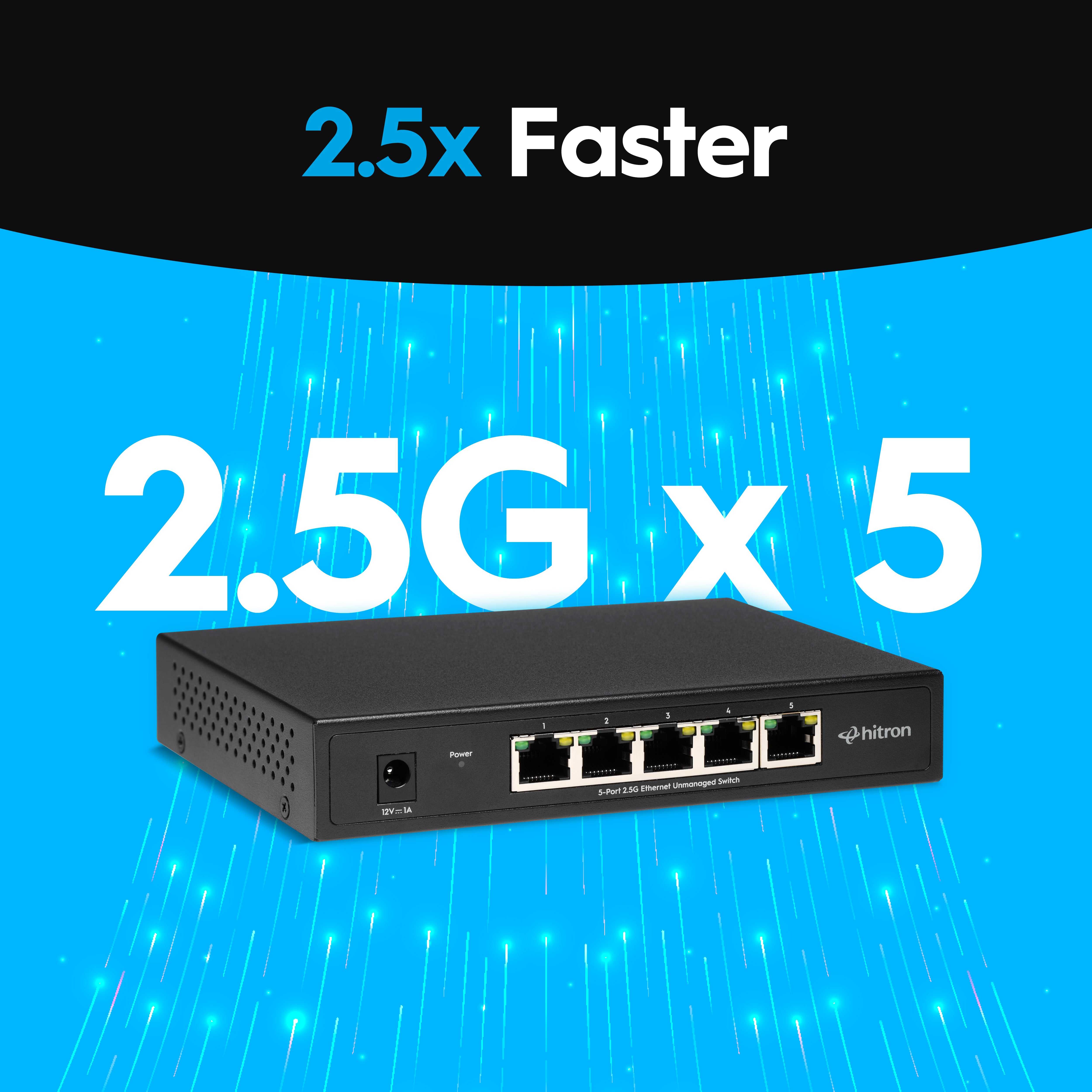 Hitron APEX2005 5-Port 2.5G Unmanaged Ethernet Switch