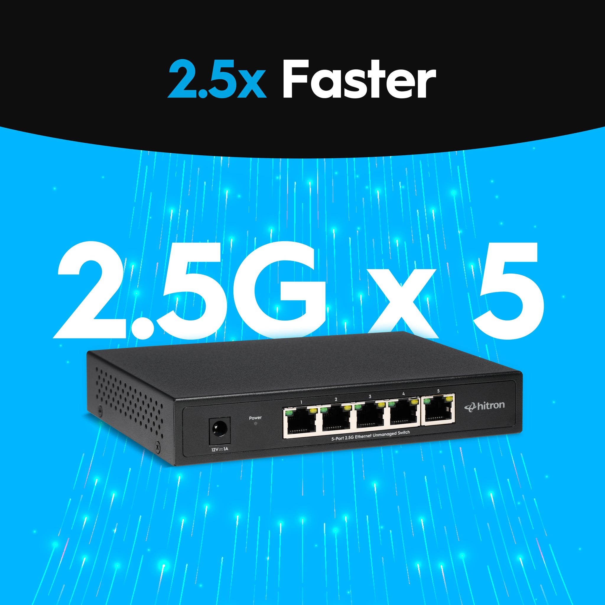 Hitron APEX2005 5-Port 2.5G Unmanaged Ethernet Switch