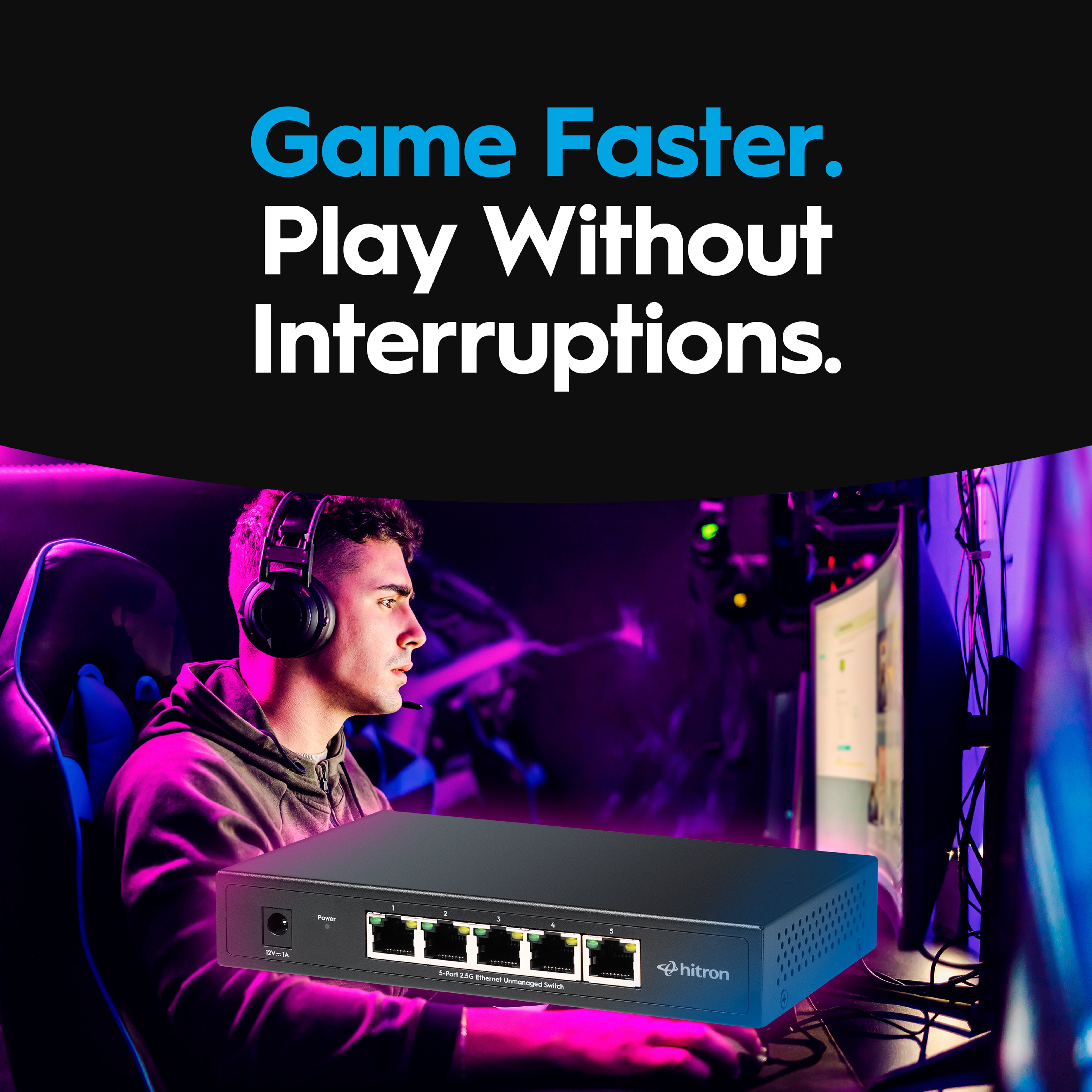 Hitron APEX2005 5-Port 2.5G Unmanaged Ethernet Switch