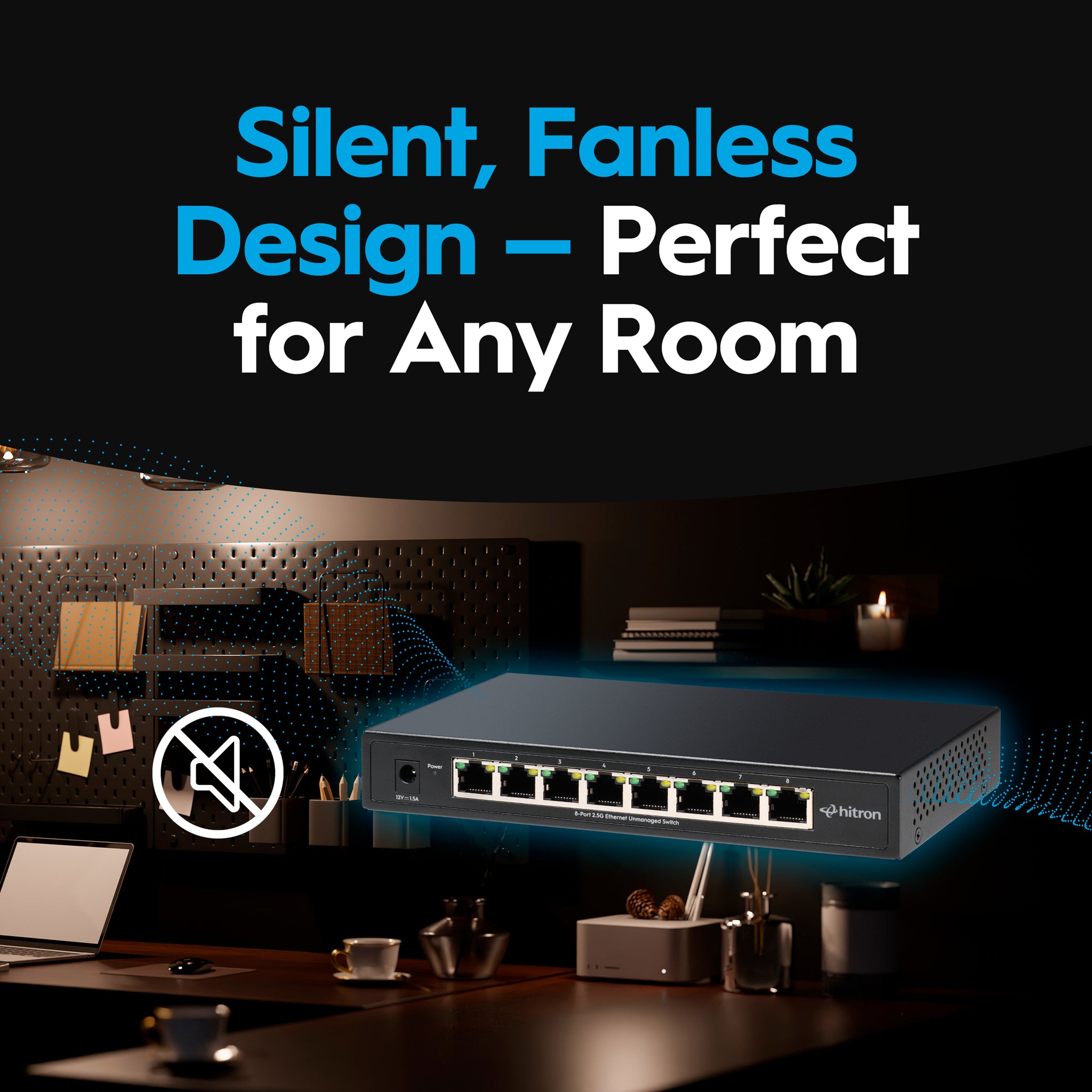 Hitron APEX2008 8-Port 2.5G Unmanaged Ethernet Switch