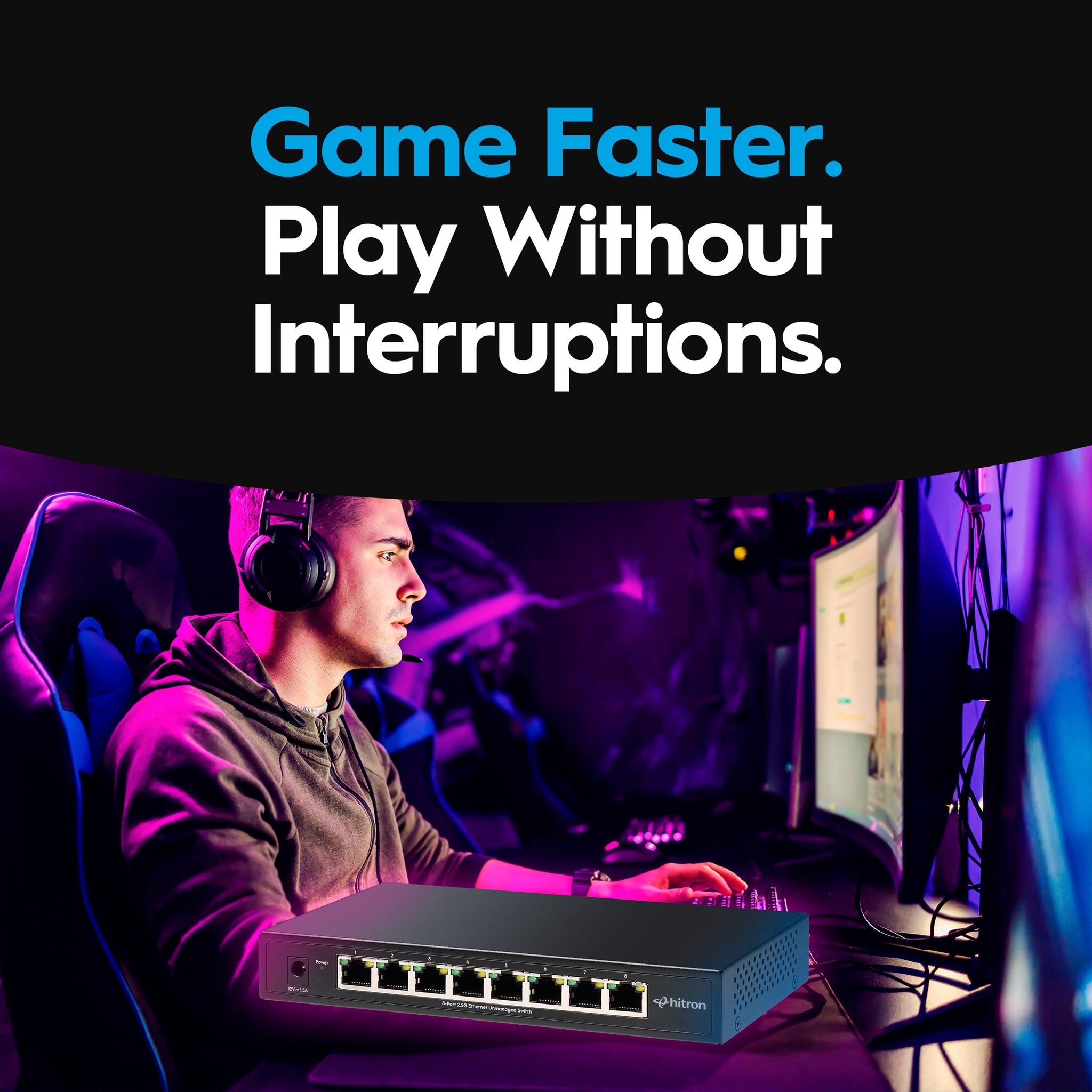 Hitron APEX2008 8-Port 2.5G Unmanaged Ethernet Switch